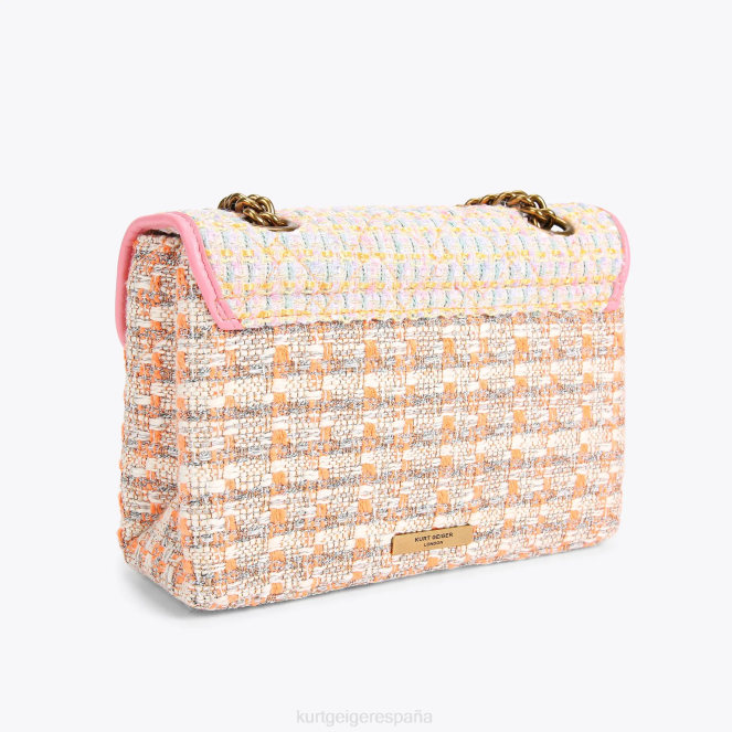 Kurt Geiger mujer bolso kensington de tweed londinense 2LPR9 | bolsas naranja